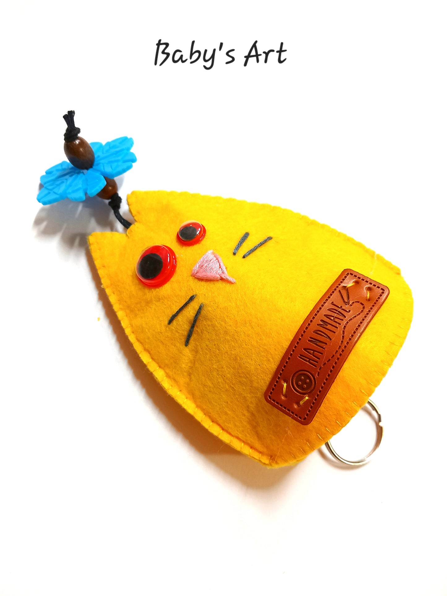 Portachiavi gatto giallo