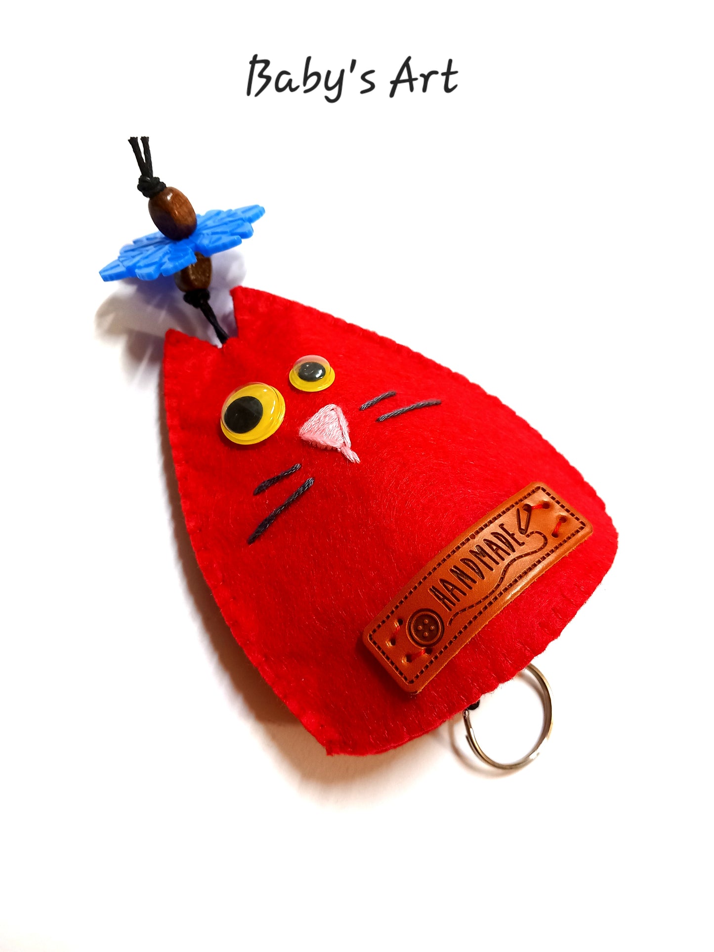 Portachiavi gatto rosso