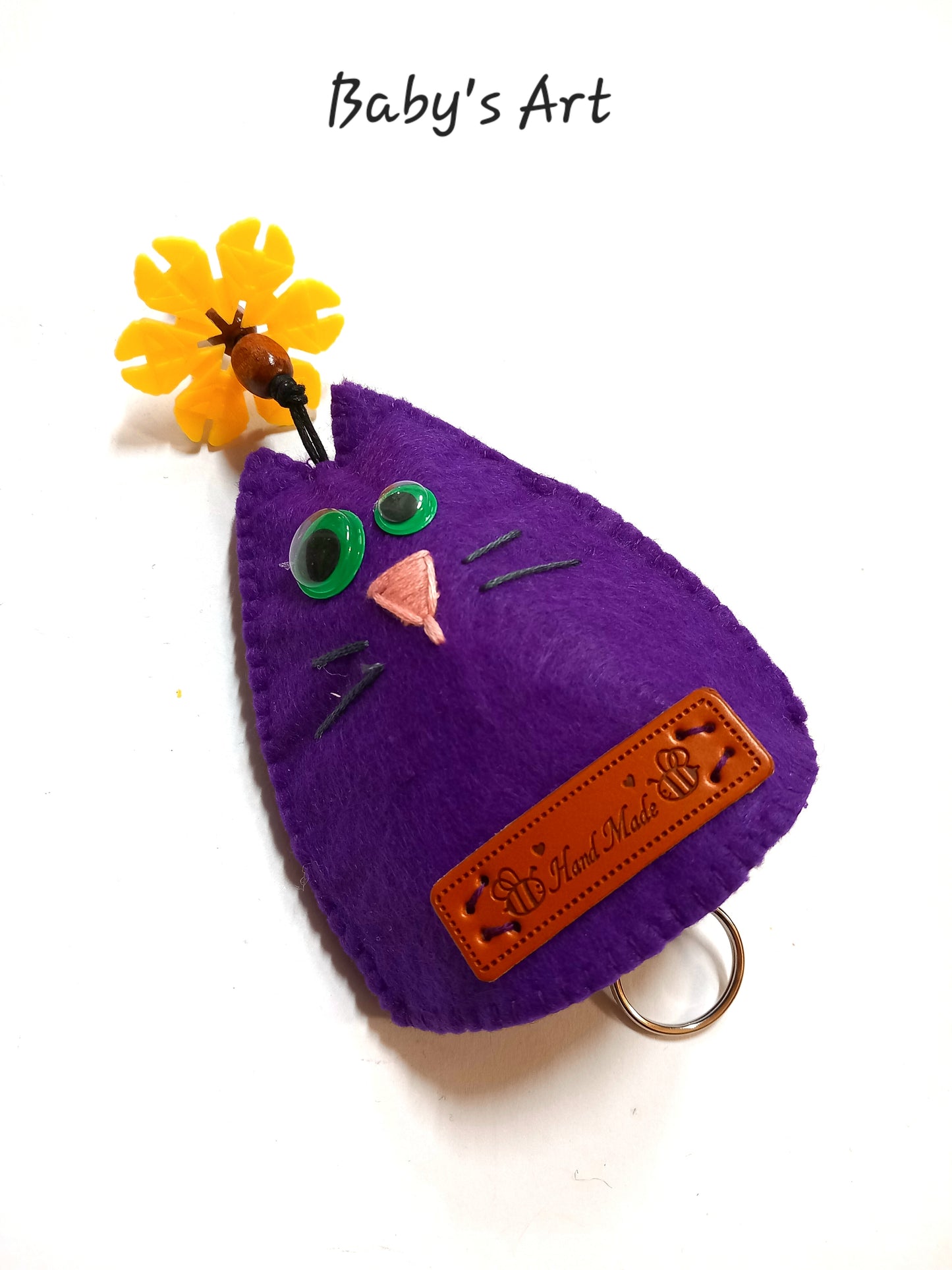 Portachiavi gatto viola