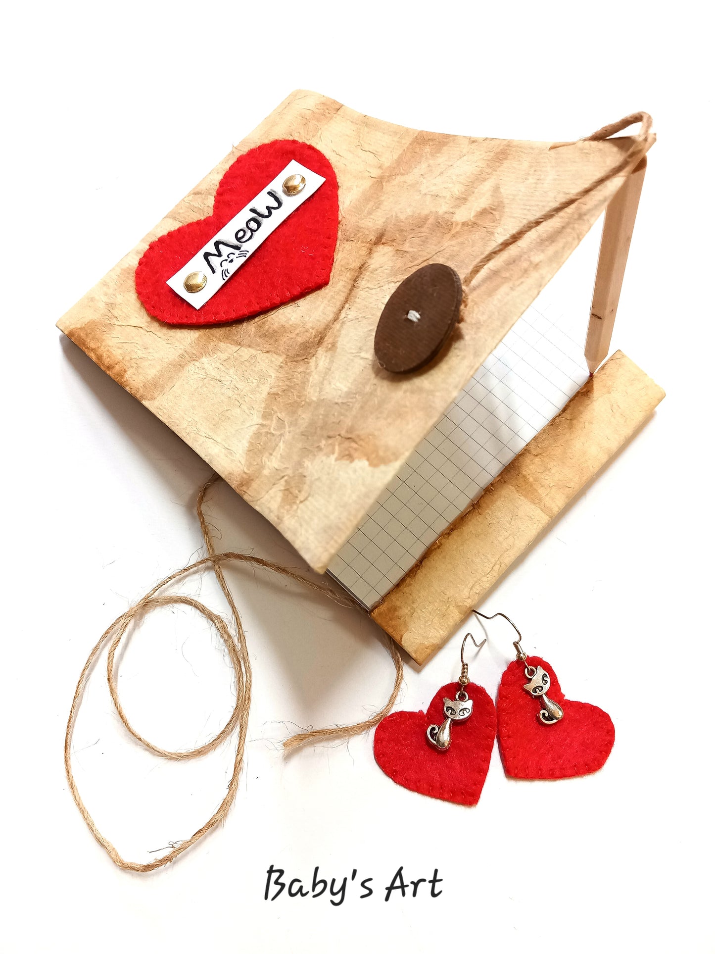 Set regalo meow taccuino + orecchini