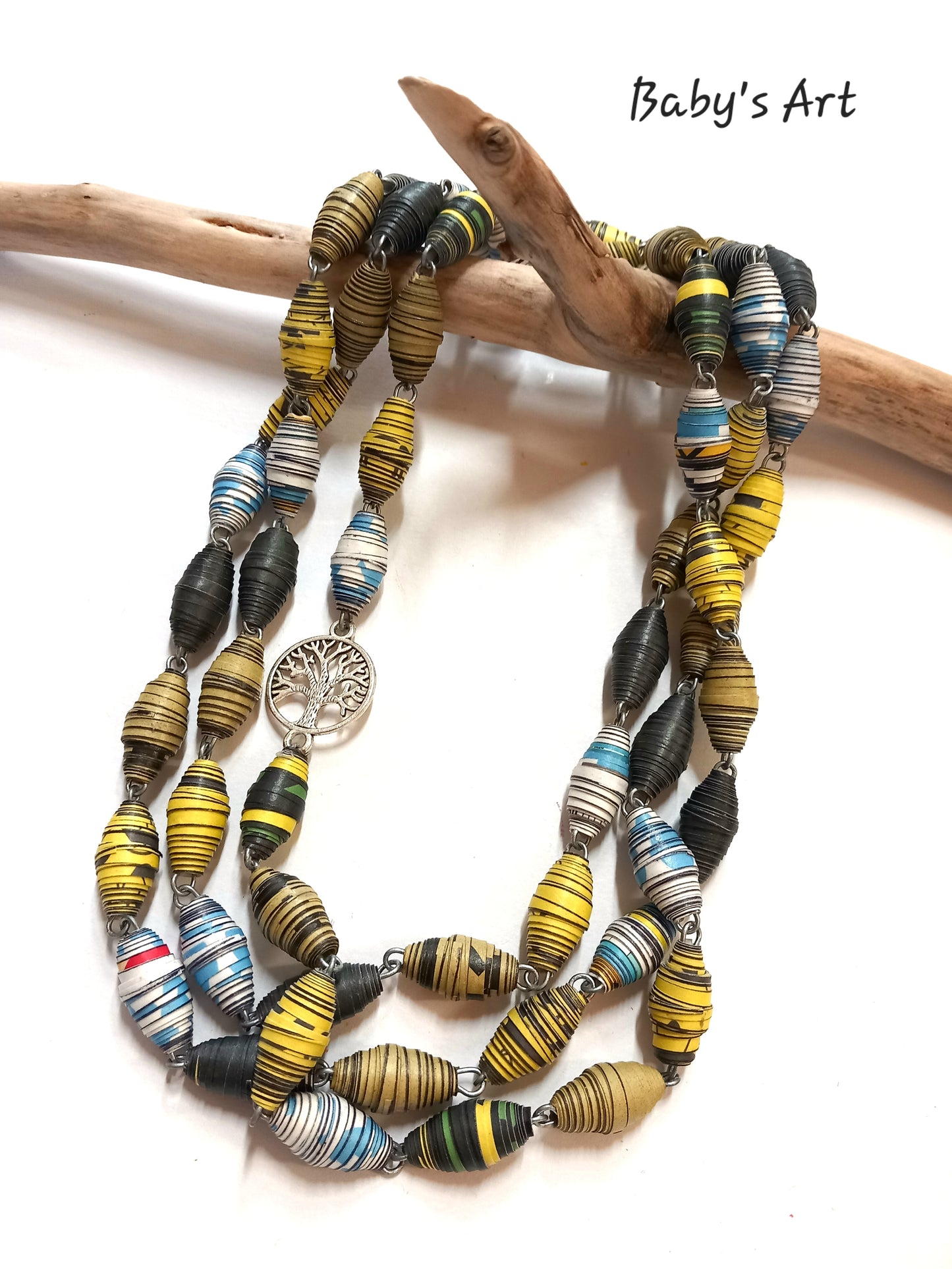Collana Albero della Vita giallo nero