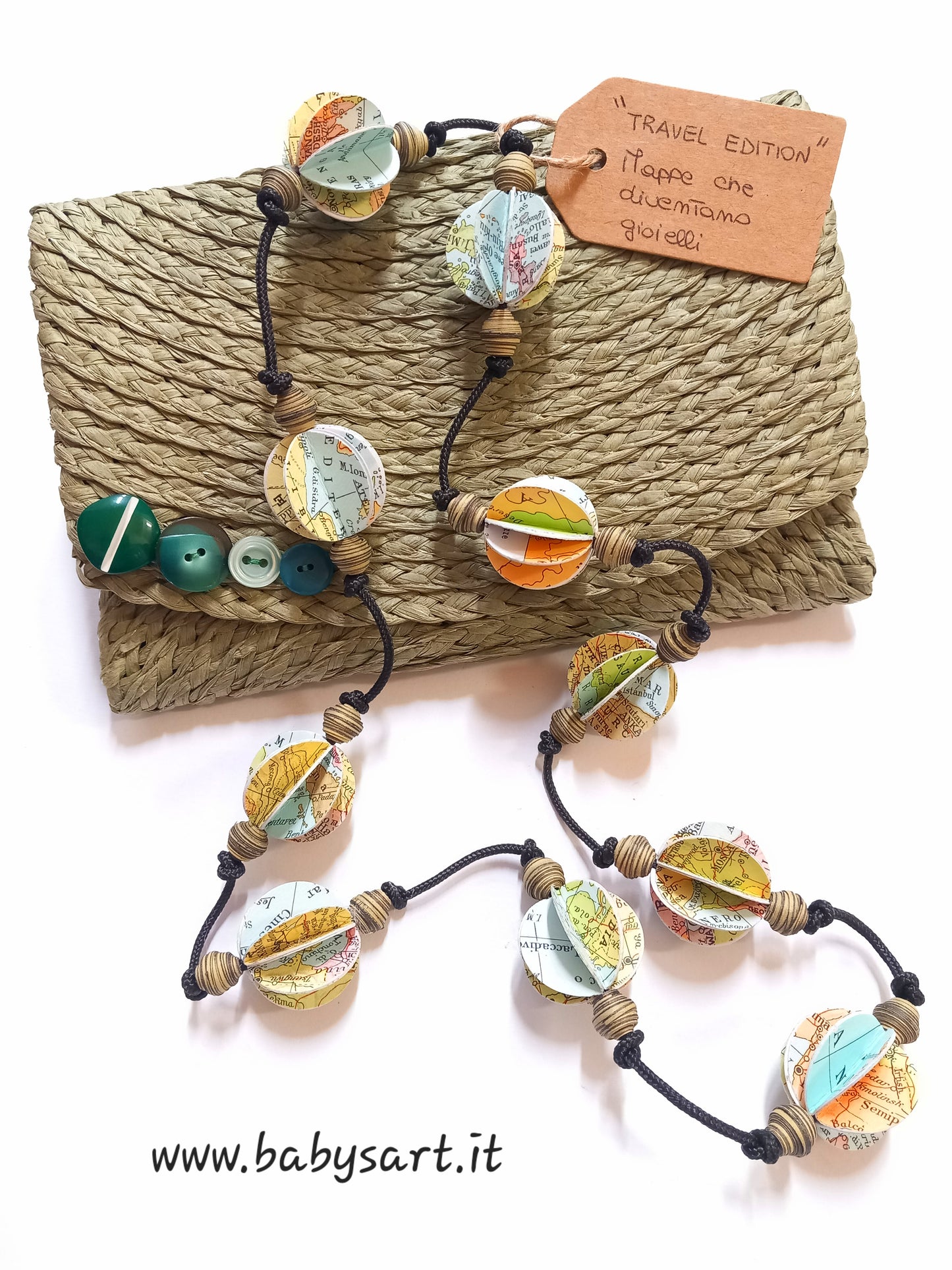Collana perle origami travel
