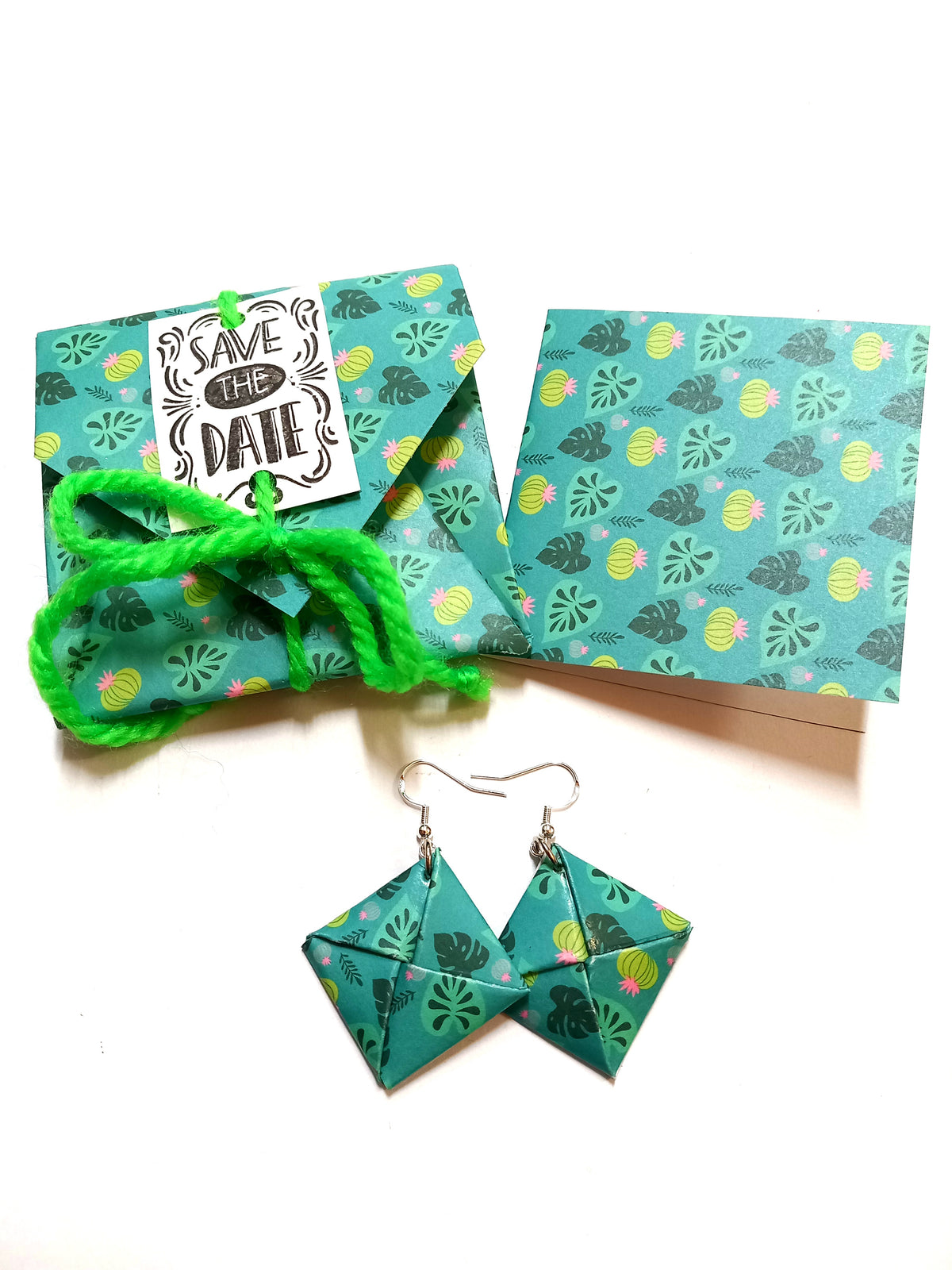 Set orecchini + confezione + biglietto "Orto botanico"