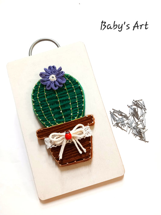 Tagliere cactus fiore blu