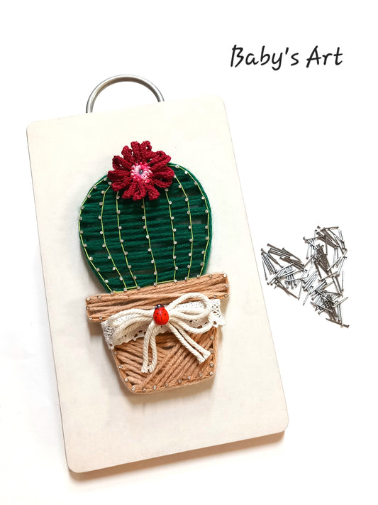 Tagliere cactus fiore rosso