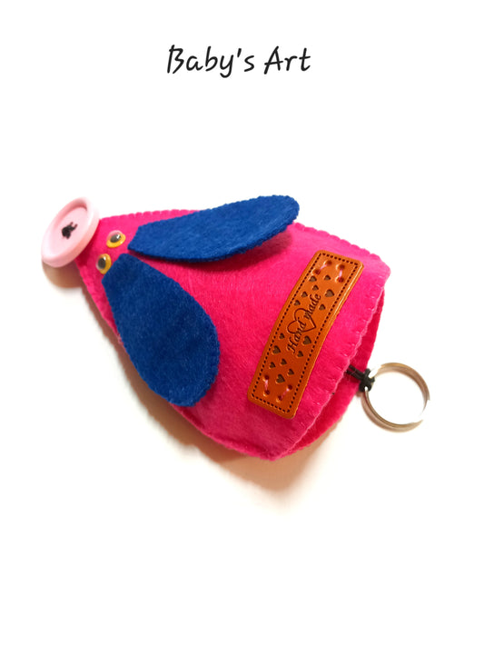 Portachiavi topolino fucsia