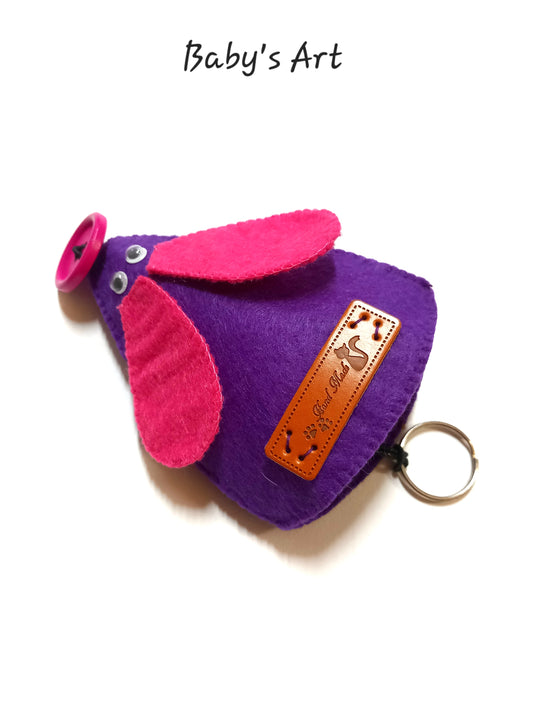 Portachiavi topolino viola