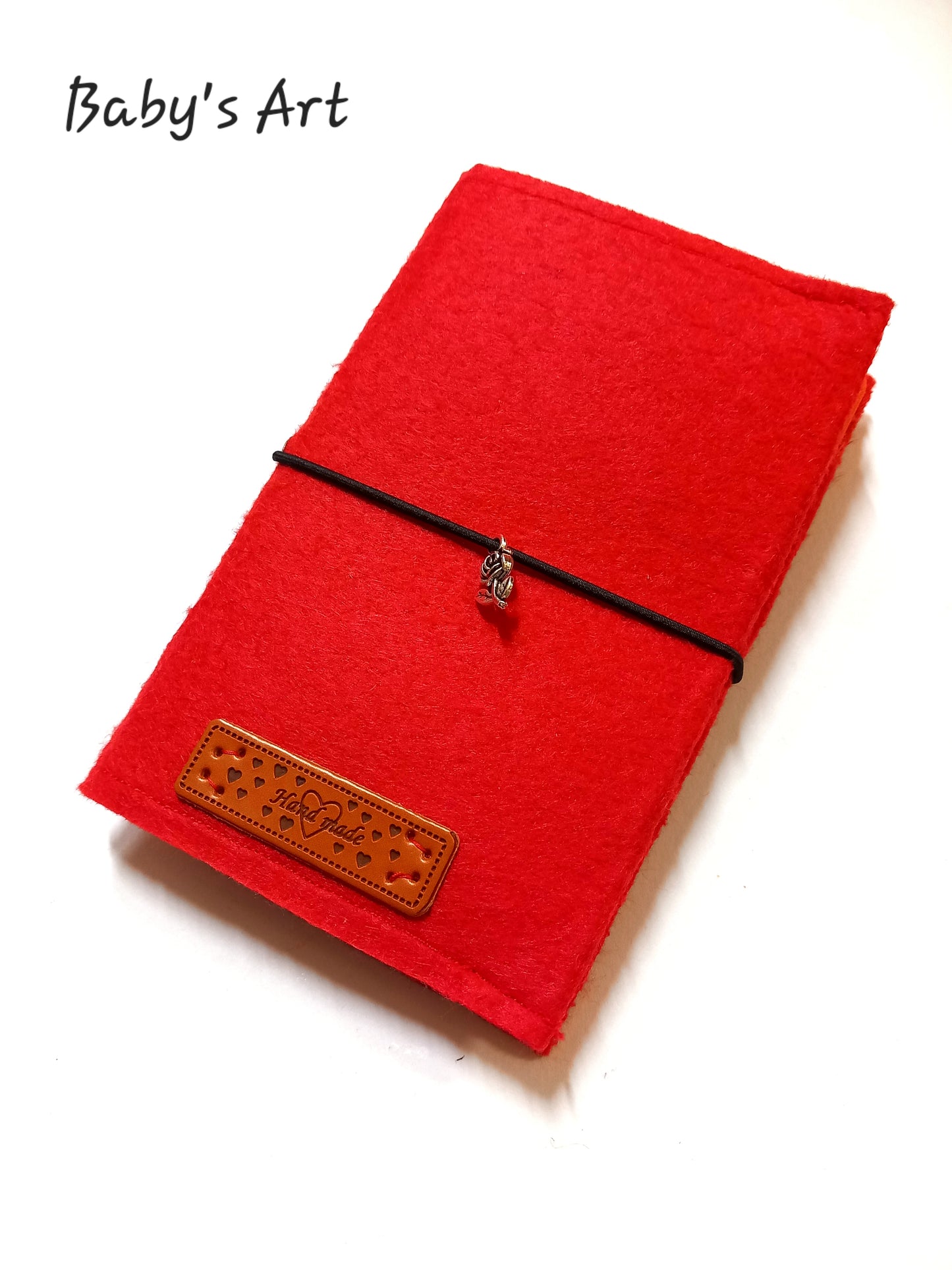 Taccuino di feltro rosso