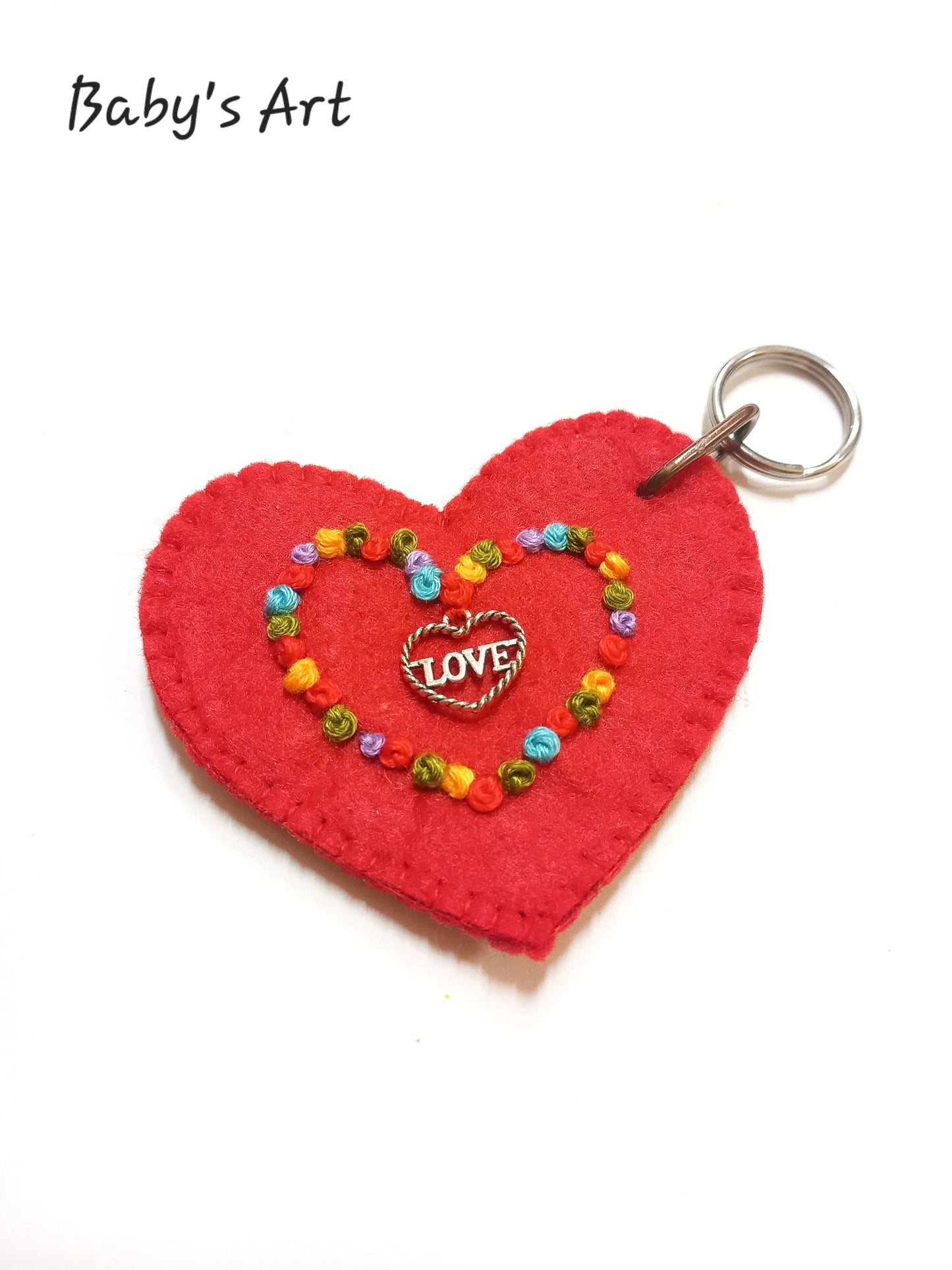 Portachiavi cuore rosso