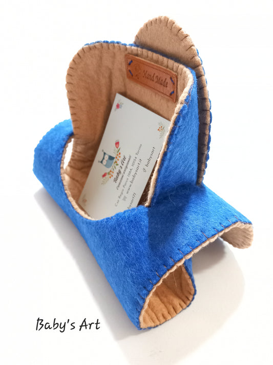 Poltroncina per smartphone blu e beige