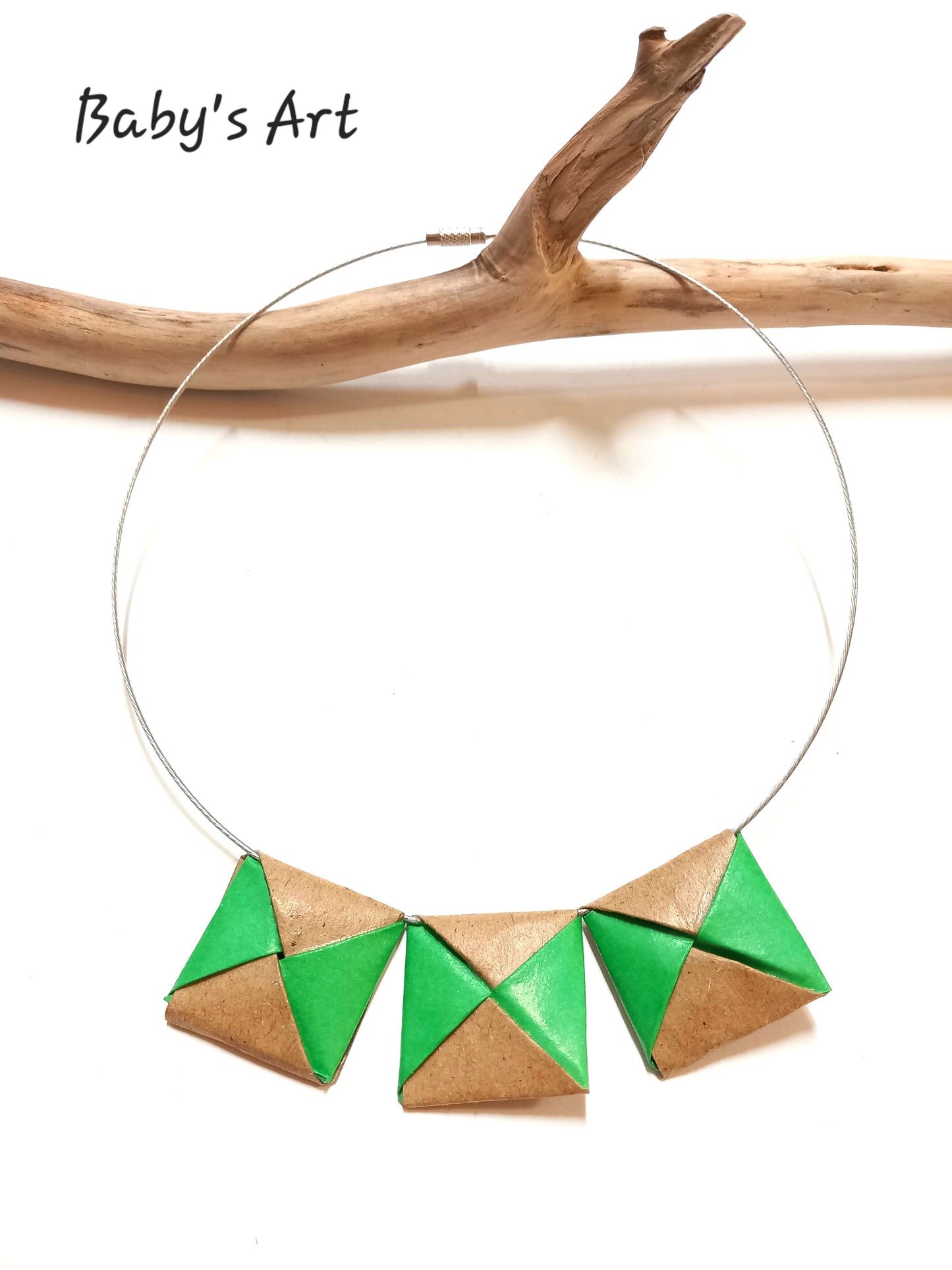 Collana quadrotti verde