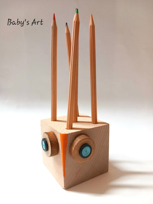 Portamatite gufo cubo