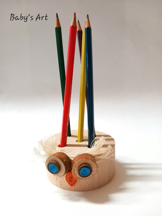 Portamatite gufo cilindro