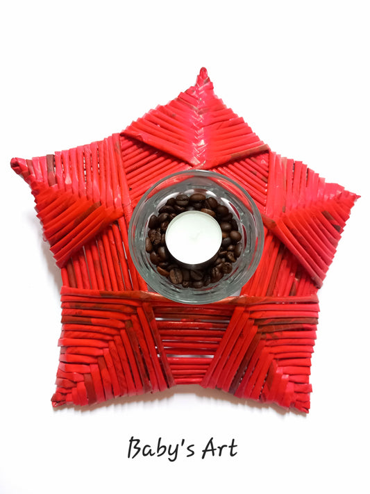 Centrotavola portacandela rosso