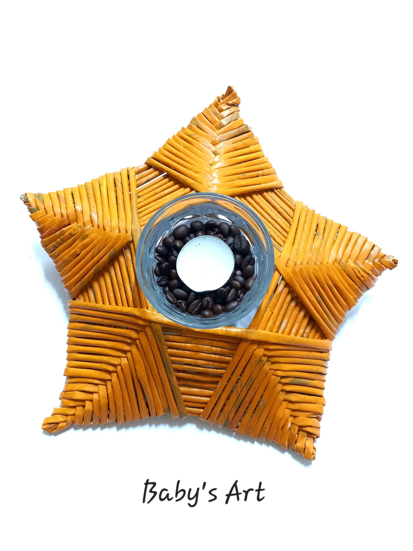 Centrotavola portacandela arancione