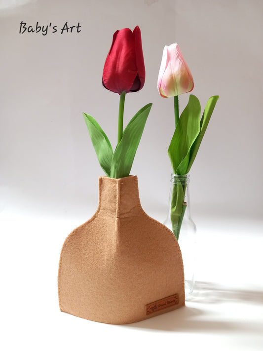 Coprivaso portafiori beige