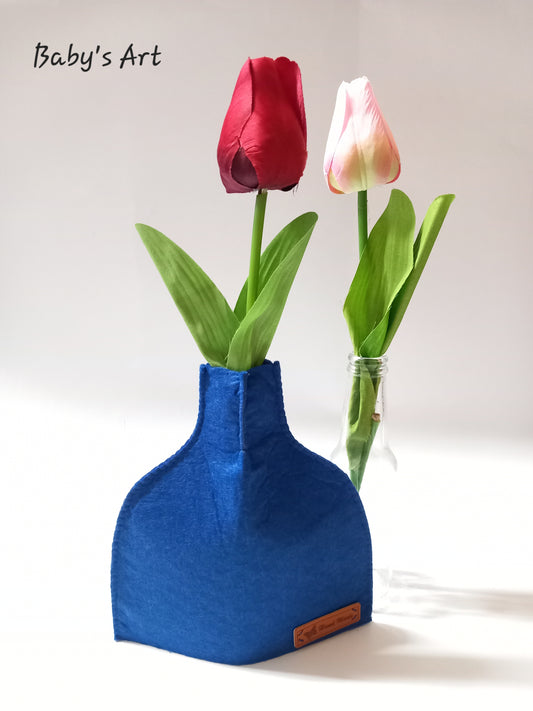 Coprivaso portafiori blu