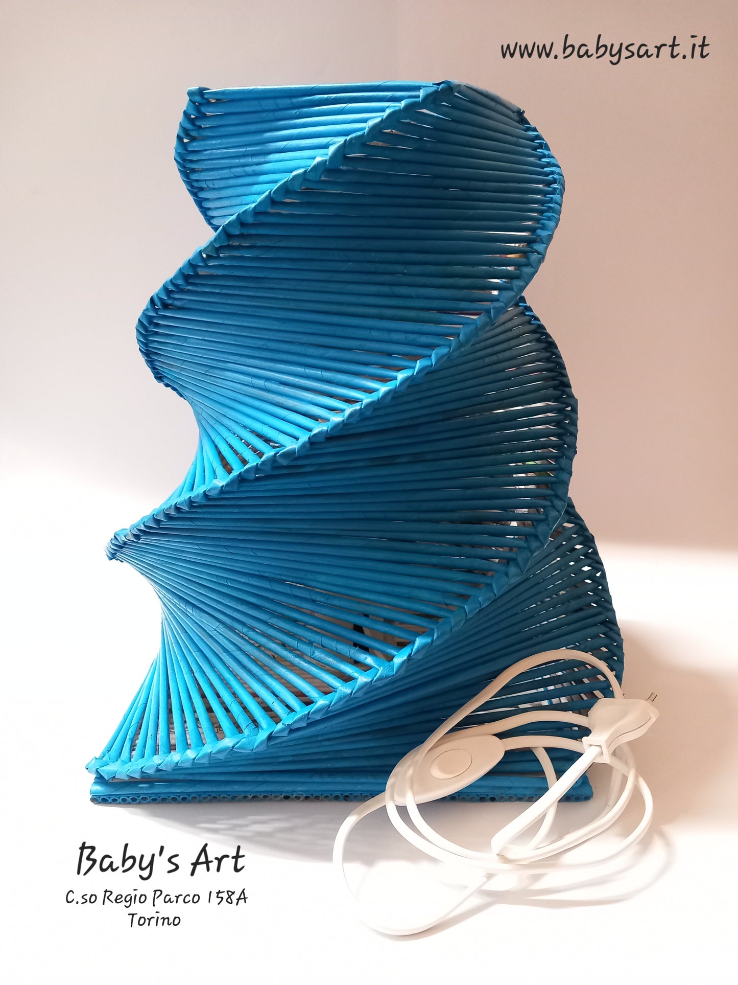 Lampada spirale azzurra
