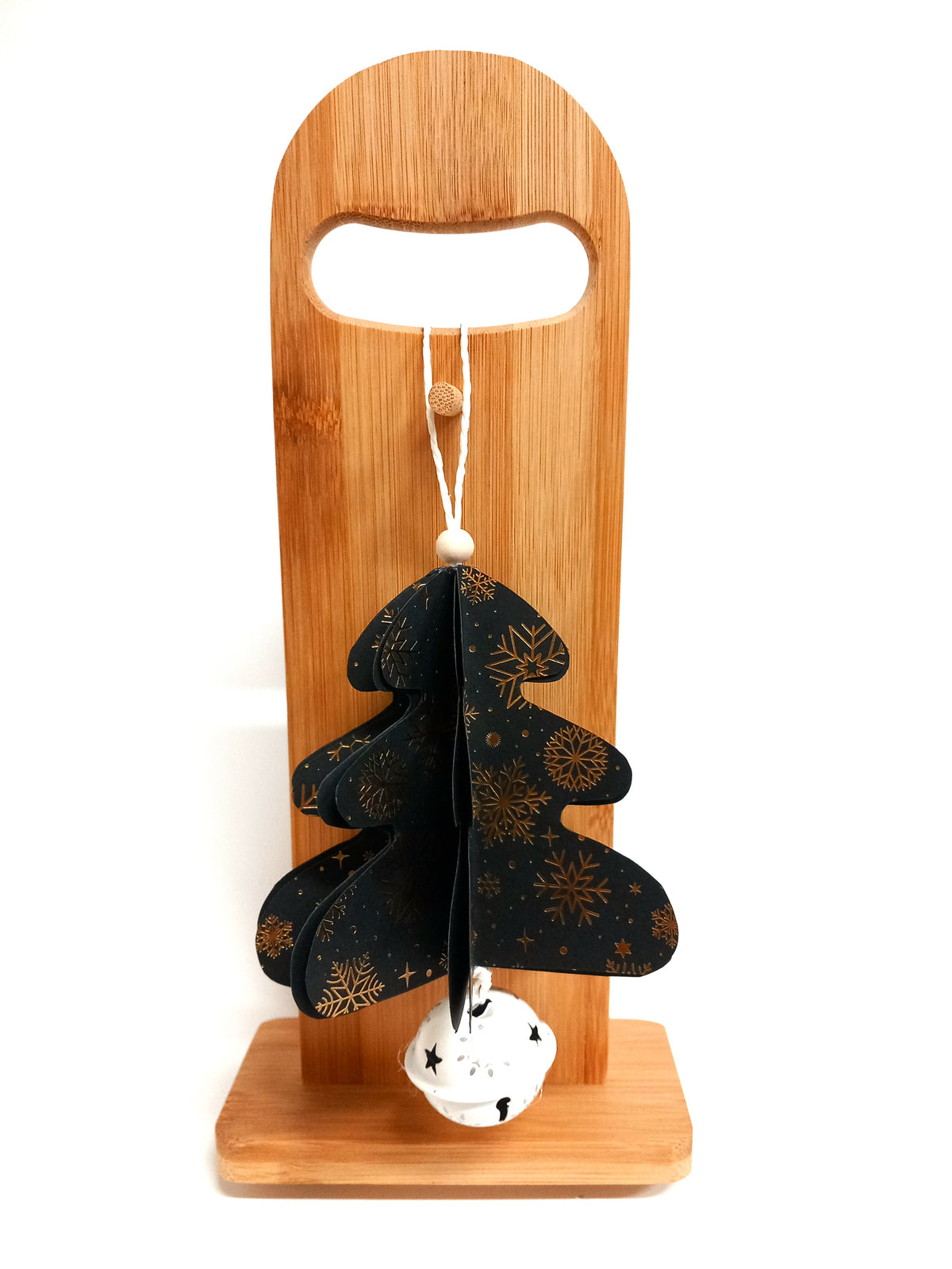 Alberello origami con sonaglio nero