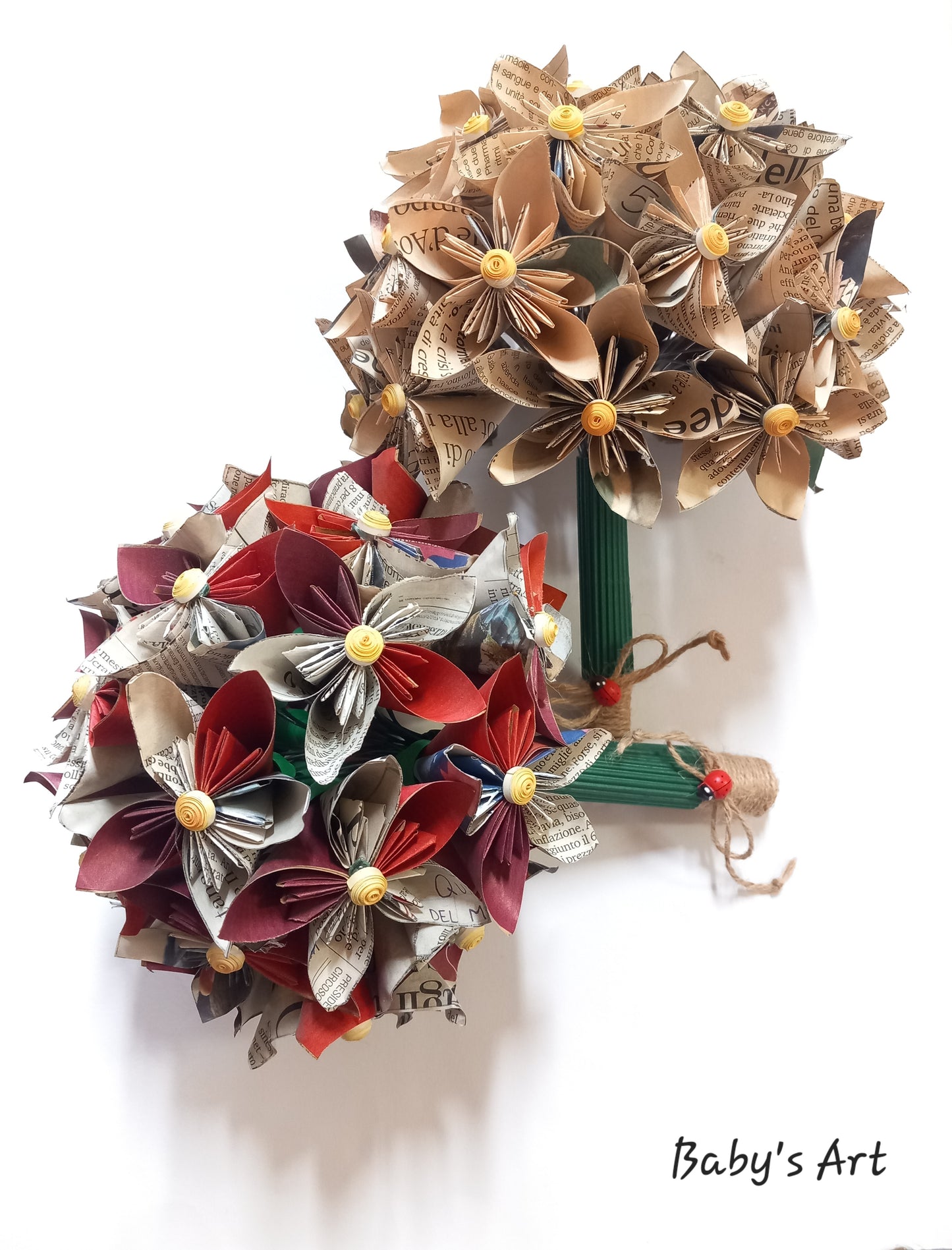 Bouquet origami Fioritura di Carta