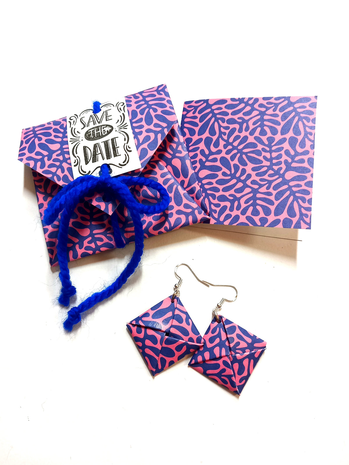Set orecchini + confezione + biglietto "Corallo"