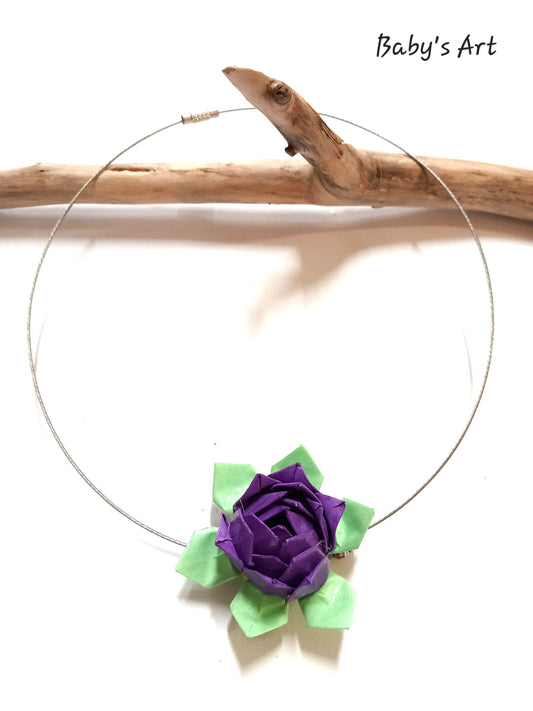 Collana Loto fiorito viola