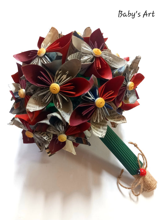 Bouquet origami Fioritura di Carta