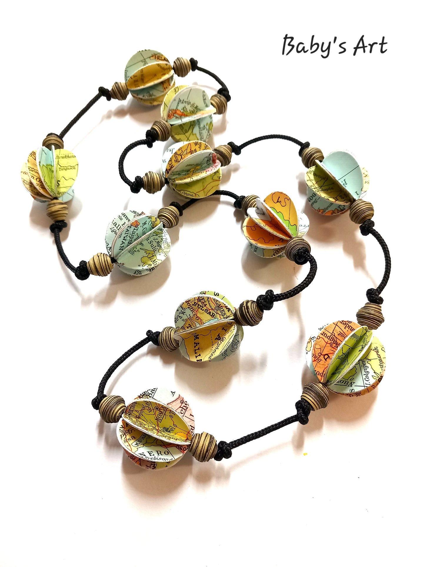 Collana perle origami travel