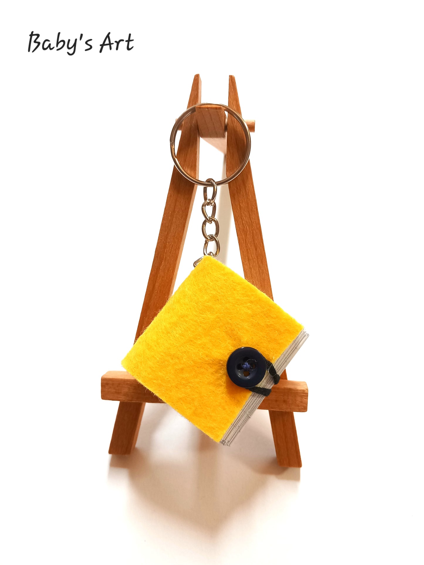 Portachiavi mini quaderno giallo