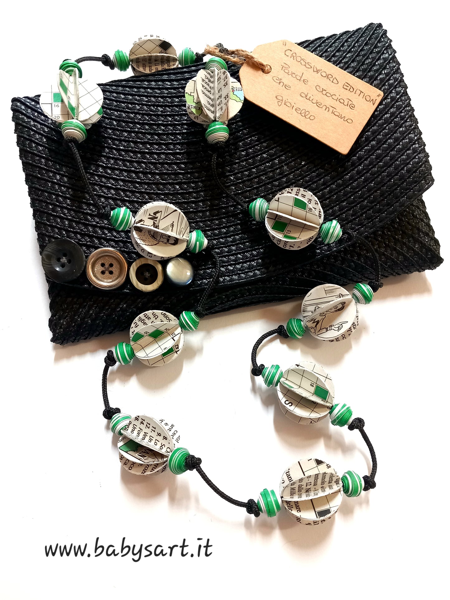 Collana perle origami crossword