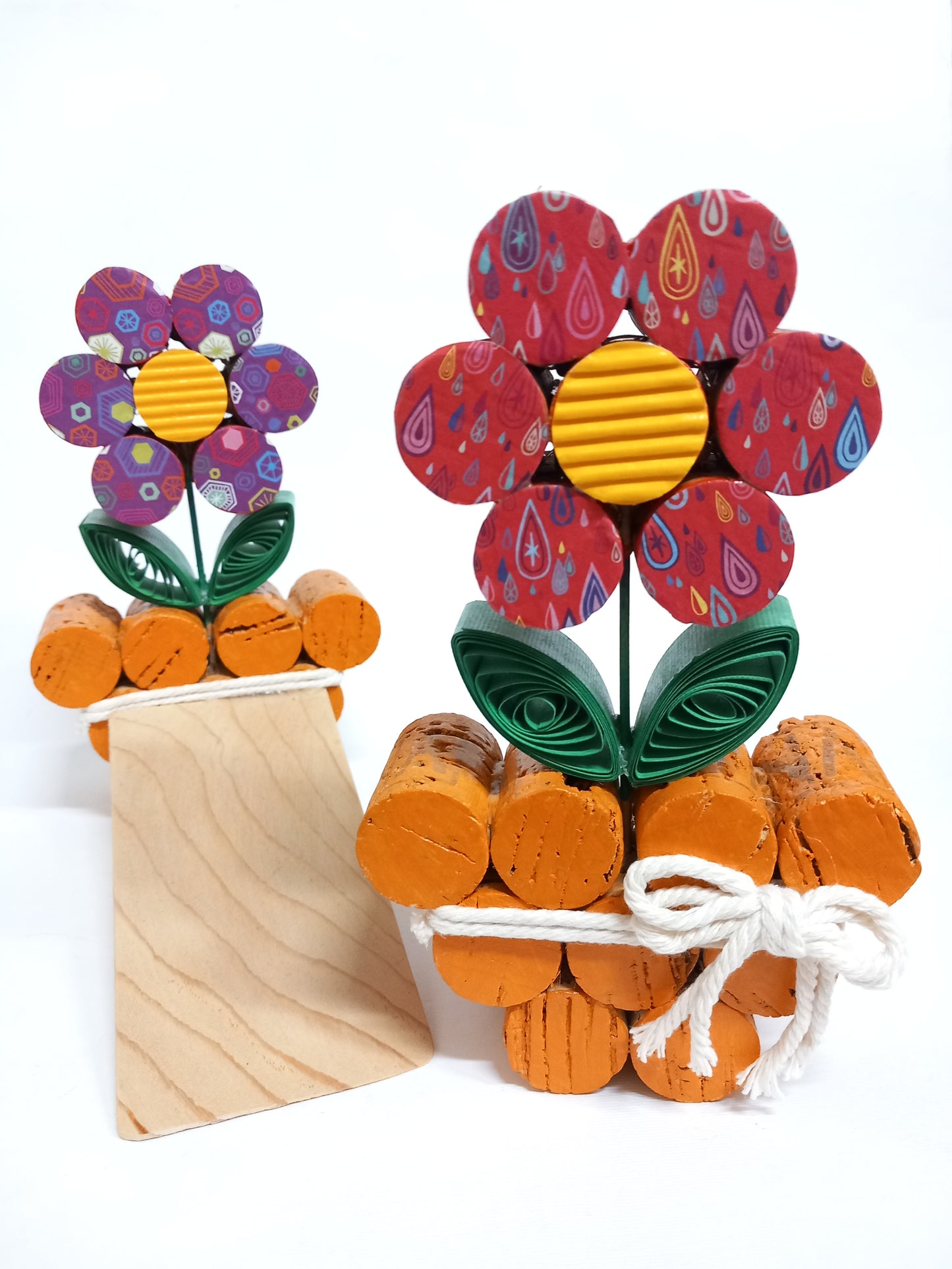Fermaporta Fiore rosso di sughero