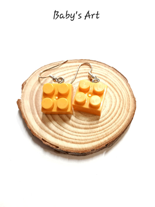 Orecchini mattoncini giallo